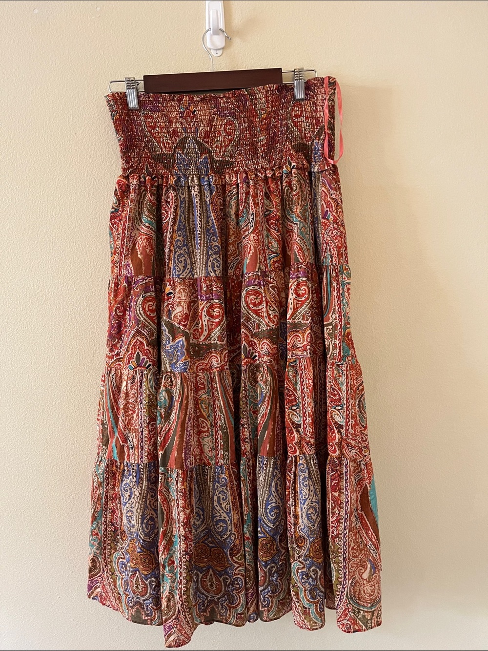 Lauren Ralph Lauren Tiered Paisley Peasant Maxi Skirt size M - Picture 4 of 5